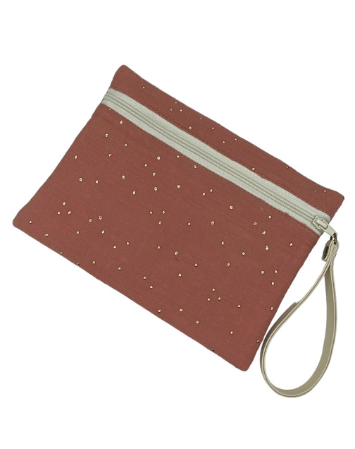 Pochette M, "Doux rêve" marsala