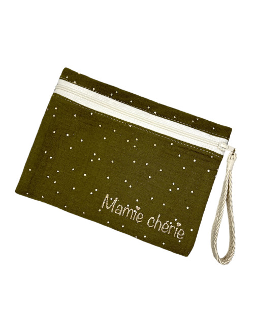 Pochette M, "Mamie chérie" doux rêve bronze