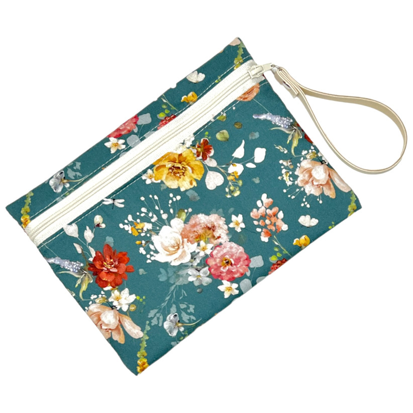 Pochette M, "Eglantine" pétrole