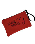 Pochette M, "Maman d'amour" anjou rouge