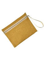 Pochette M "Scintillant" moutarde