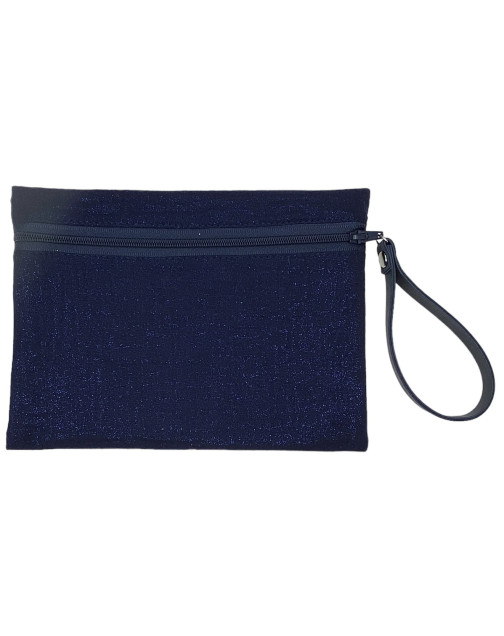 Pochette M "Scintillant" marine