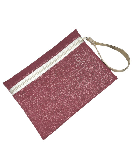 Pochette M "Scintillant" rose