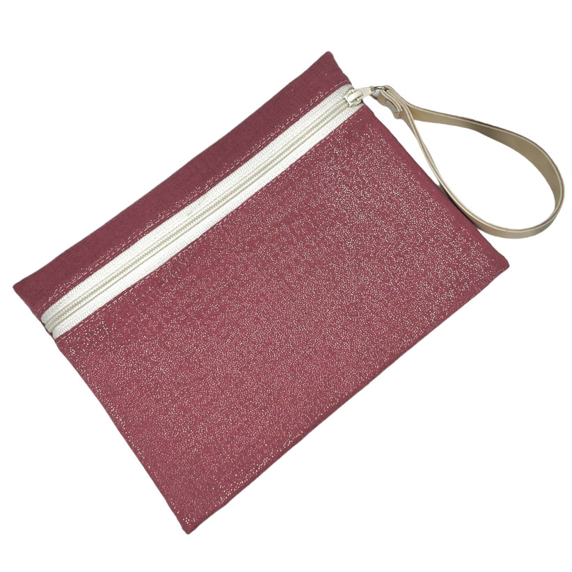 Pochette M "Scintillant" rose