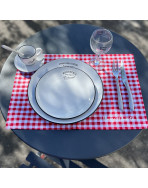 Set de table, "Bistrot, mange et tais-toi" rouge