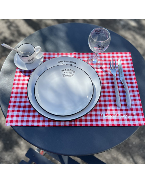 Set de table, "Mange et tais-toi" Bistrot rouge