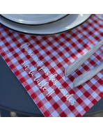 Set de table, "On ne met pas les coudes sur la table" Bistrot rouge