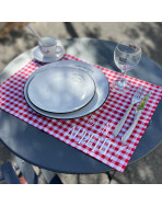 Set de table, "Bistrot, Bon appétit" rouge