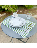 Set de table, "On ne parle pas la bouche pleine" Bistrot vert