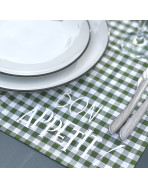 Set de table, "Bon appétit" Bistrot vert