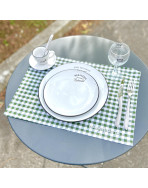 Set de table, "Bistrot, mange et tais-toi" vert