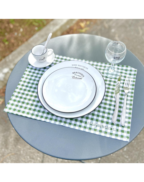 Set de table, "Mange et tais-toi" Bistrot vert