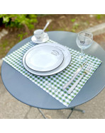 Set de table, "Mange et tais-toi" Bistrot vert