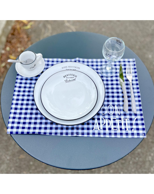 Set de table, "Bistrot, Bon appétit" marine