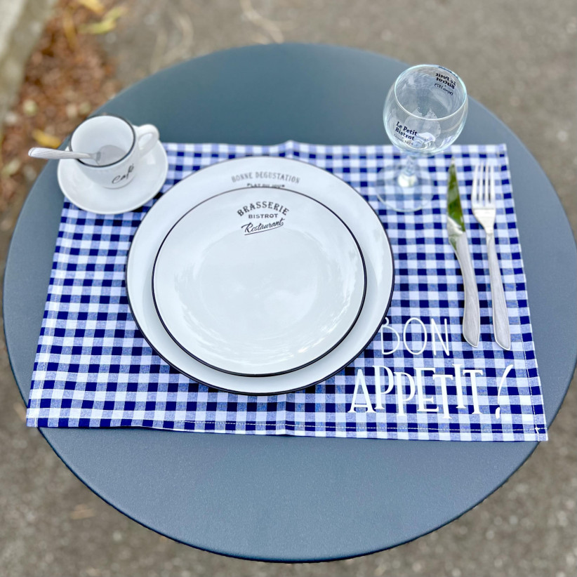 Set de table, "Bon appétit" Bistrot marine