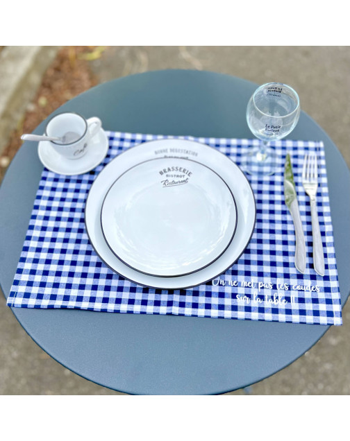 Set de table, "On ne met pas les coudes sur la table" Bistrot marine