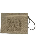 Pochette L, "Parfaite avec plein de jolis défauts" jute scintillant