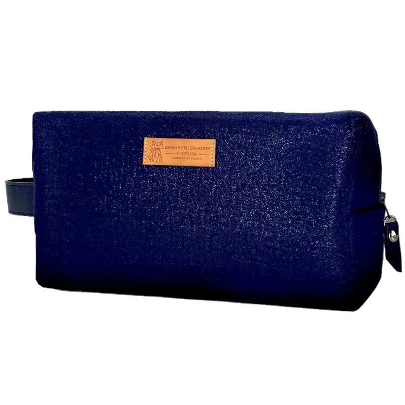 Trousse nomade M, "Scintillant" marine