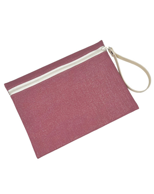 Pochette L, "Scintillant" rose