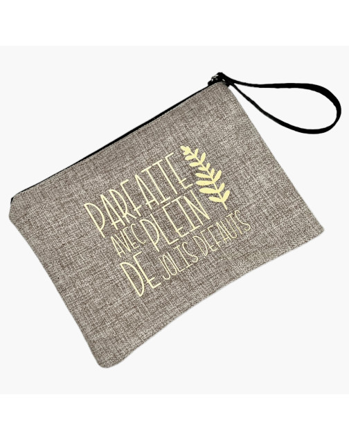 Pochette L, "Parfaite avec plein de jolis défauts" anjou lin