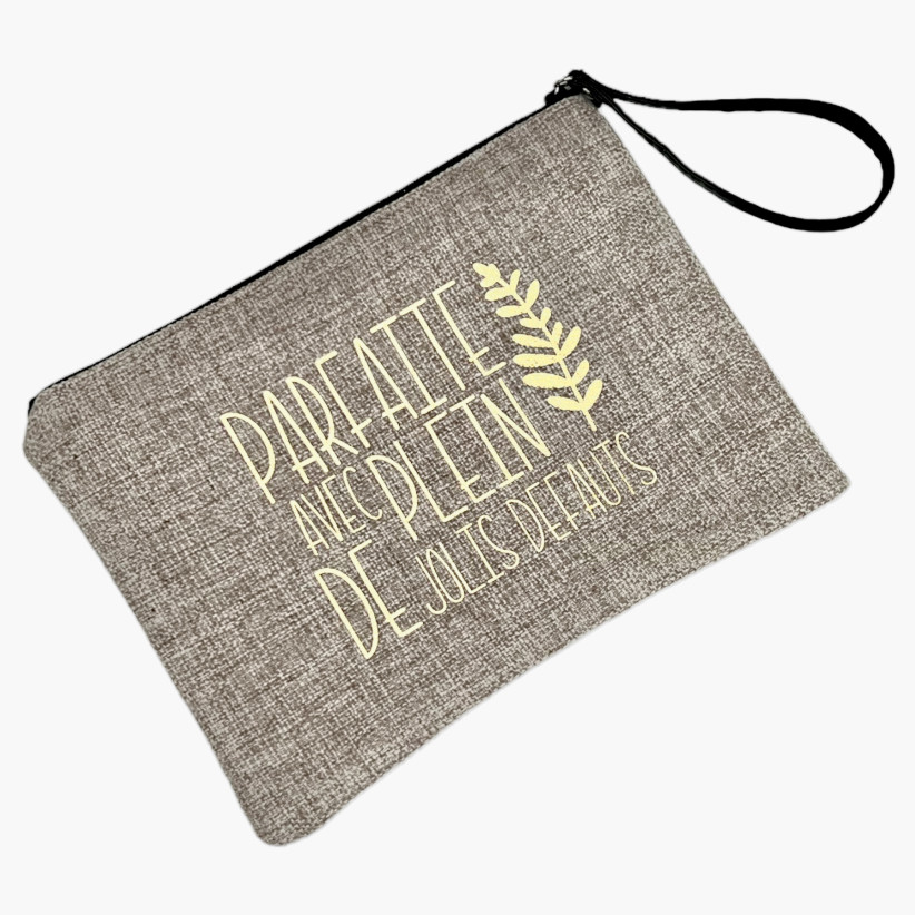 Pochette L, "Parfaite avec plein de jolis défauts" anjou lin