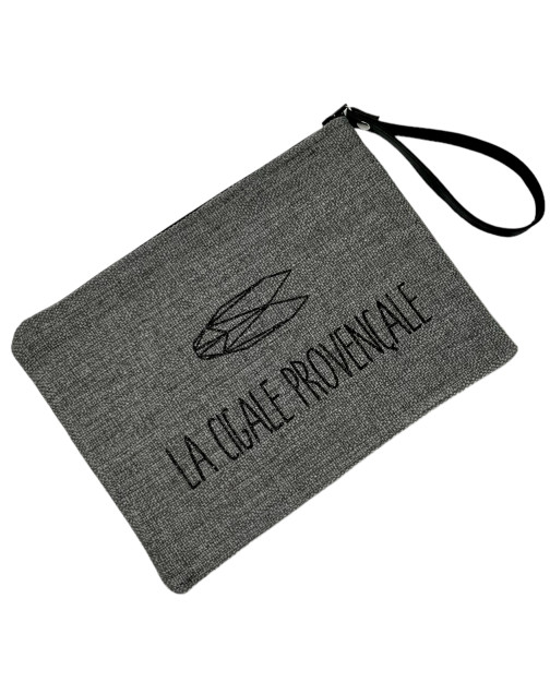 Pochette L, "La cigale provençale" anjou gris