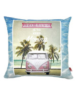 Housse de coussin, "To live is to keep moving"