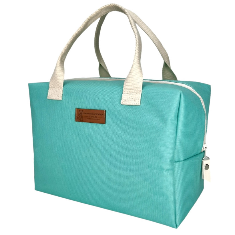 Sac isotherme ice cube M, "Brooklyn" vert d'eau, lot de 2