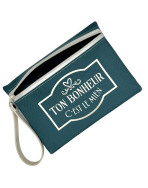 Pochette M, "Ton bonheur c'est le mien" Brooklyn jade, lot de 2