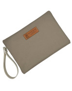 Pochette M, "Viens on s'aime mais genre toute la vie" Brooklyn beige, lot de 2