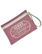 Pochette M, "Aimer c'est tomber amoureux de la même personne tous les jours" Brooklyn rose, lot de 2