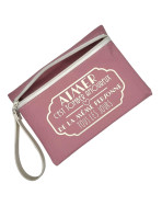 Pochette M, "Aimer c'est tomber amoureux de la même personne tous les jours" Brooklyn rose, lot de 2