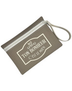 Pochette M, "Ton bonheur c'est le mien" Brooklyn beige, lot de 2