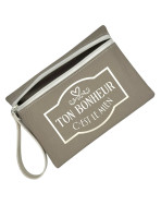 Pochette M, "Ton bonheur c'est le mien" Brooklyn beige