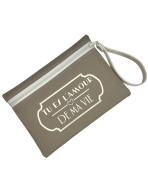 Pochette M, "Tu es l'amour de ma vie" Brooklyn beige, lot de 2
