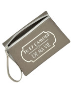 Pochette M, "Tu es l'amour de ma vie" Brooklyn beige, lot de 2
