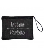 Pochette L, "Madame parfaite" anjou noir