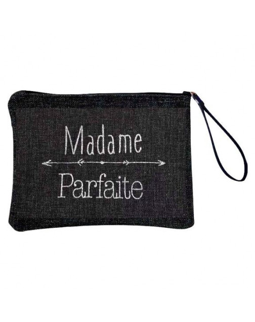 Pochette L madame, "Madame parfaite" anjou noir