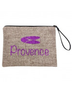 Pochette L madame, "Provence cigale", lin naturel