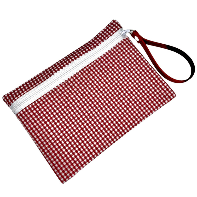 Pochette M, "Vichy" rouge