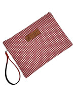 Pochette M, "Vichy" rouge