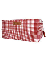Trousse nomade M, "Vichy" rouge