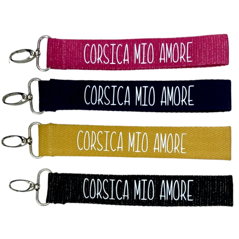 Porte clés sangle "Corsica mio amore"