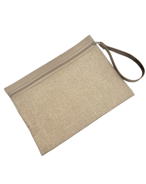 Pochette L, "Scintillant" sable