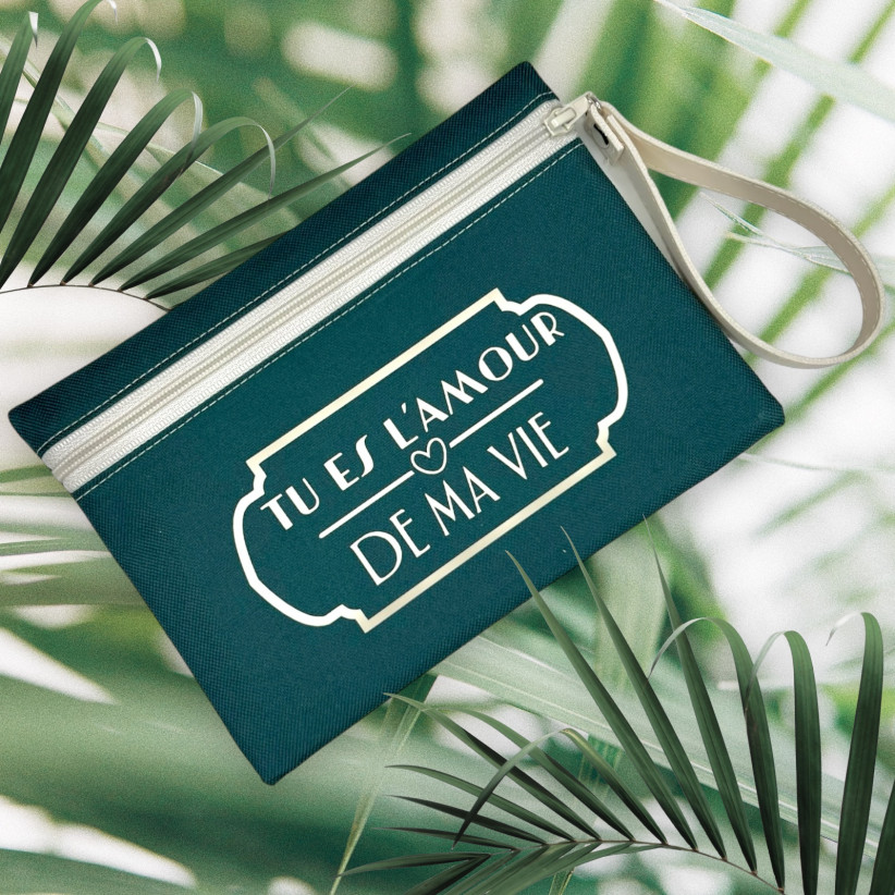 Pochette M, "Tu es l'amour de ma vie" Brooklyn jade, lot de 2