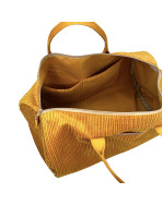 Sac polochon, "Parfaite avec pleins de jolis défauts", Velours côtelé camel