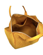 Sac polochon, "Parfaite avec pleins de jolis défauts", Velours côtelé camel