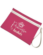 Pochette M, "Princesse en baskets" Brooklyn fuchsia