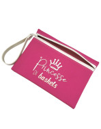 Pochette M, "Princesse en baskets" Brooklyn fuchsia