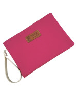 Pochette M, "Princesse en baskets" Brooklyn fuchsia